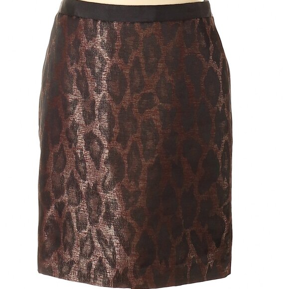 Ann Taylor Dresses & Skirts - BOGO FREE, Ann Taylor metallic leopard print skirt, size 6